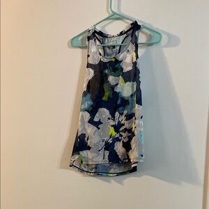 The North Face Blue and White Women's Tank